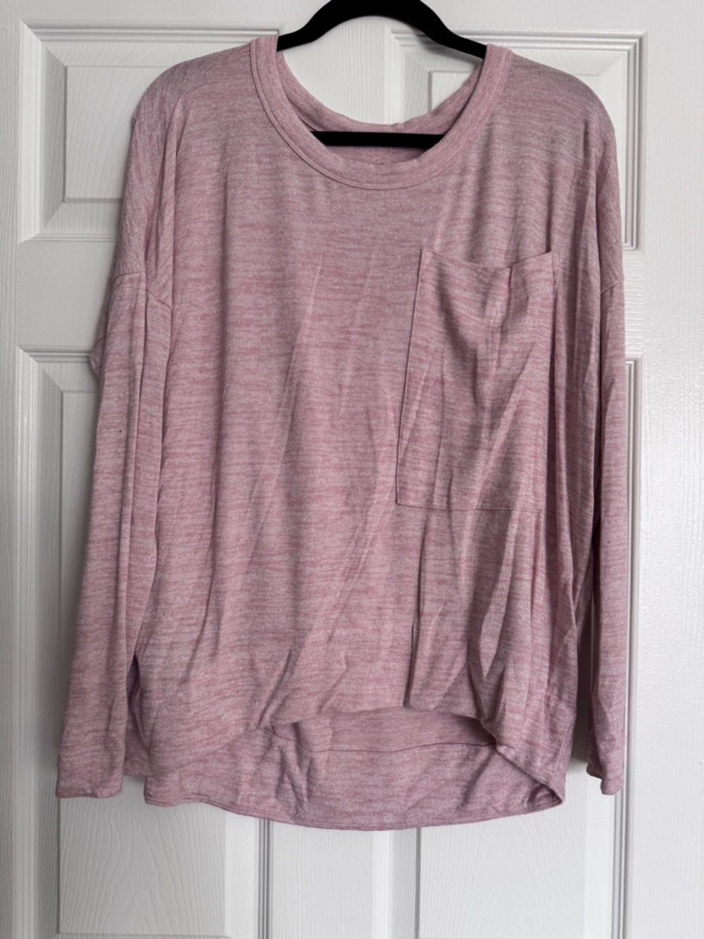 Rag & Bone Jeans Soft Pink Pullover Sweater Top Size M High Low Hem Lightweight
